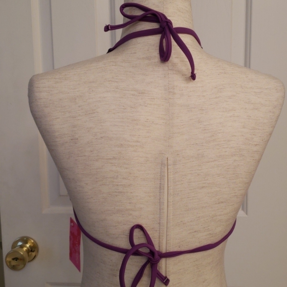Purple Multicolored Bikini Top NWT - Picture 9 of 10